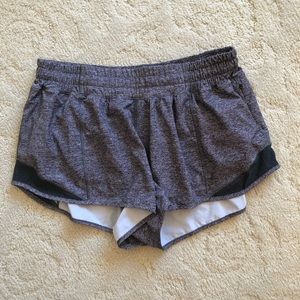 Gray Lululemon “Hotty Hot” shorts